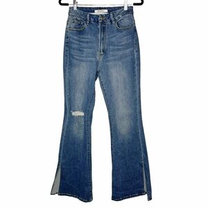 Dogma Flare Leg High Rise Jeans Slit Leg 9 26